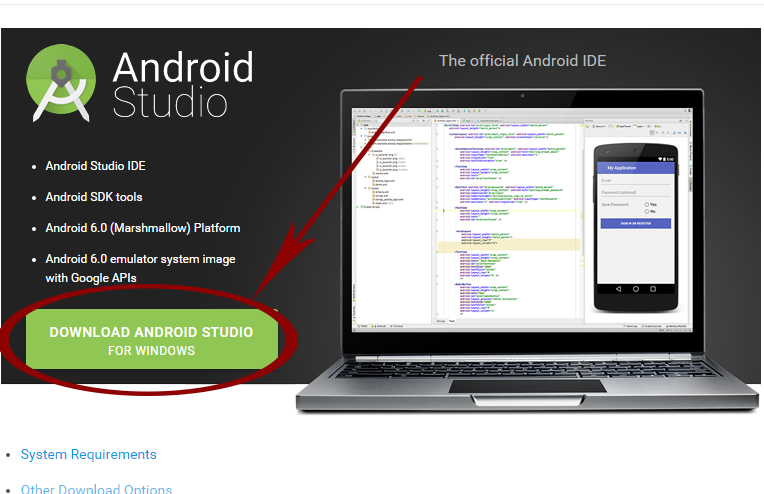 Android studio download for windows 10 pc